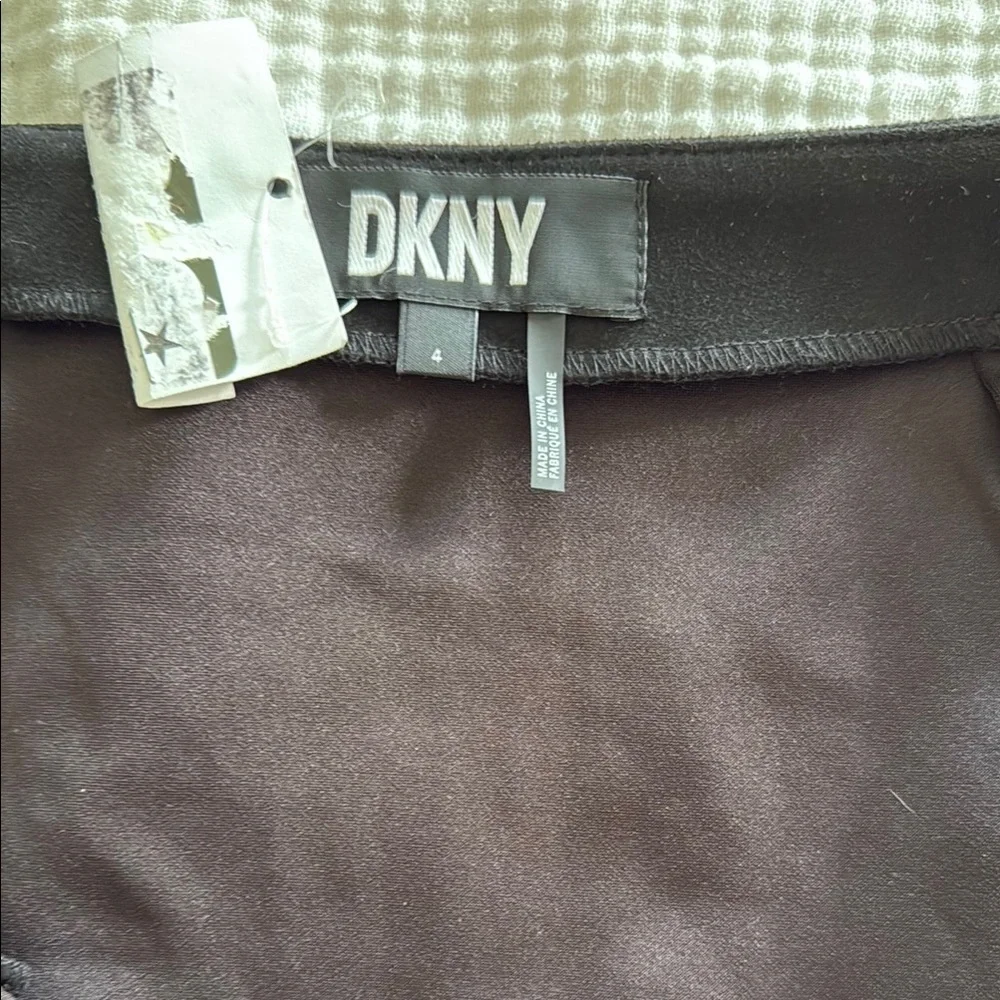 DKNY Black A-Line Mini Skirt for Work